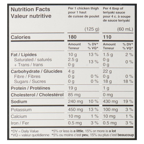 Pinty's Frozen Chicken Thighs Raw Boneless Teriyaki 640 g