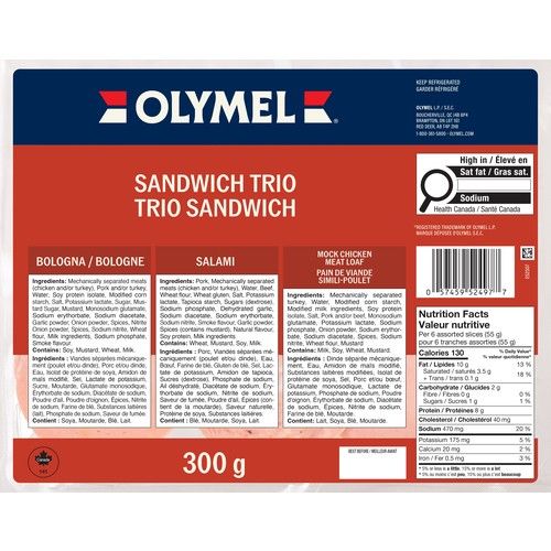 Olymel Deli Meat Trio Sandwich 300 g