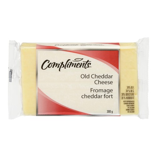 Compliments Cheese Old White Cheddar 300 g