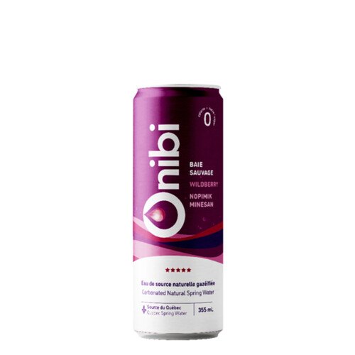 Onibi Carbonated Natural Spring Water Wild Berries 355 ml (can)