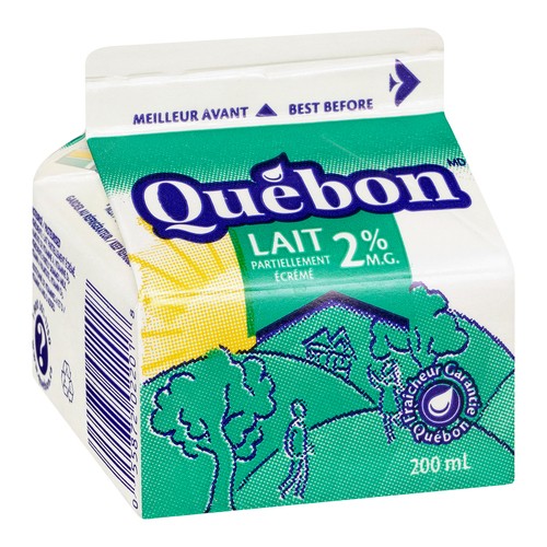 Quebon 2% Milk  Partly Skimmed 200 ml