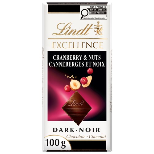 Lindt Dark Chocolate Bar Cranberry & Nut 100 g