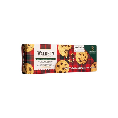 Walker's Gluten-Free Shortbread Chocolate Chip 140 g