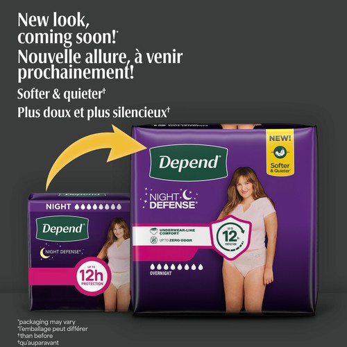 Depend Overnight Women's Underwear Medium 15 Count