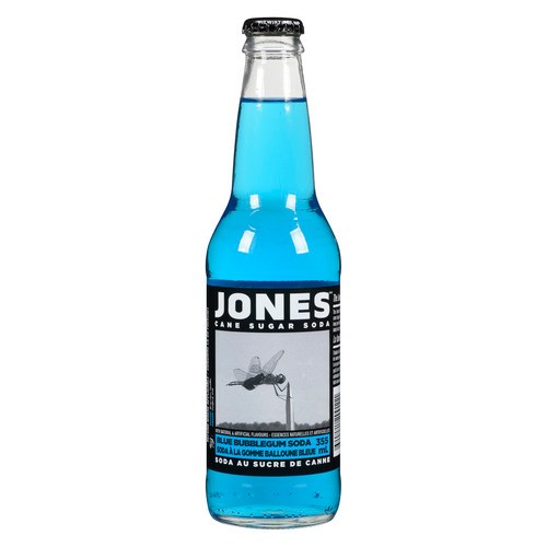 Jones Soda Blue Bubble Gum 355 ml (bottle)