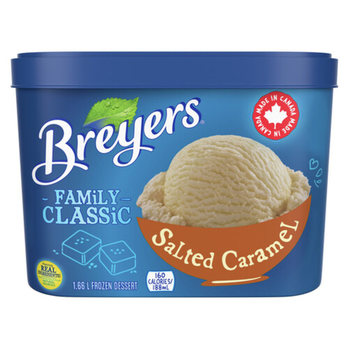 Breyers Family Classic Frozen Dessert Salted Caramel Made With Real Ingedients 1.66 L