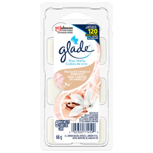 Glade Wax Melt Air Freshener Refills Delicate Vanilla Embrace 6 Melts