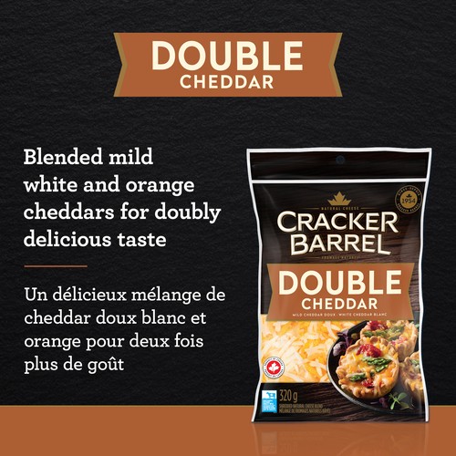 Cracker Barrel Shredded Cheese Double Cheddar 320 g