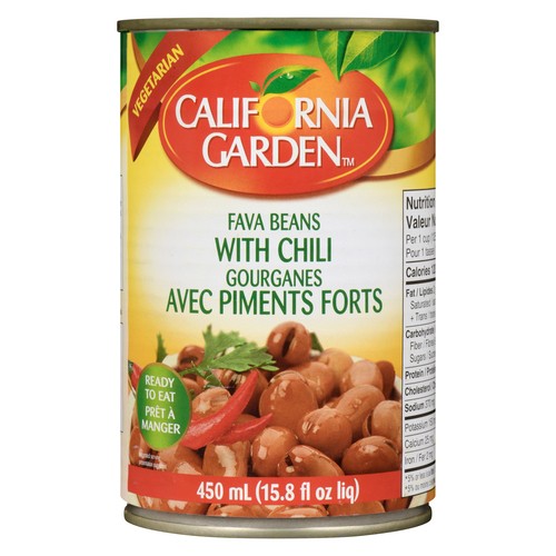 California Garden Canned Fava Beans With Chili 450 ml