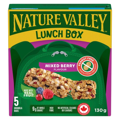 Nature Valley Lunch Box Peanut-Free Granola Bars Mixed Berry 130 g