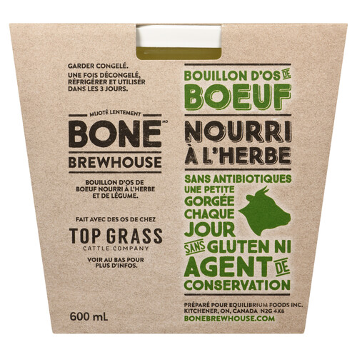 Bone Brewhouse Gluten-Free Grass-Fed Beef Bone Broth 600 ml (frozen)