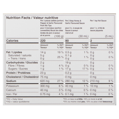 Pinty's Frozen Pork Back Rib Ends 860 g