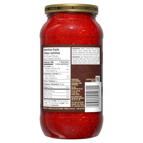 Classico Pasta Sauce Beef & Pork 600 ml