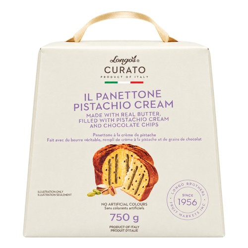 Longo's Panettone Pistachio Cream And Chocolate Chip 750 g