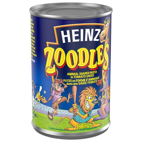 Heinz Zoodles Animal Shaped Pasta With Tomato Sauce 398 ml