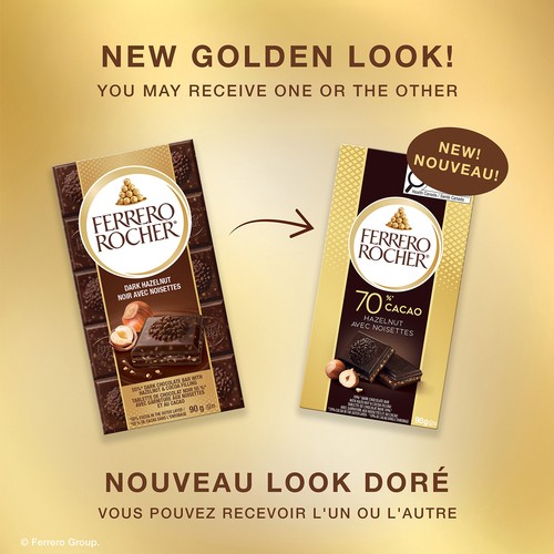 Ferrero Canada Tablet Bar Dark Chocolate Hazelnut 90 g