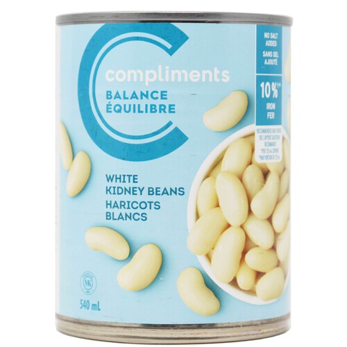 Compliments White Kidney Beans No Salt Added 540 ml