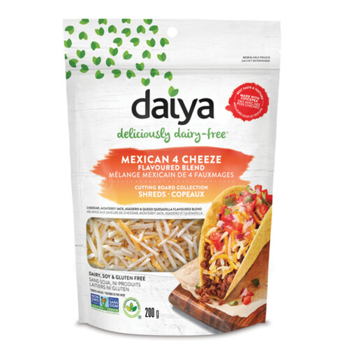 Daiya Dairy-Free Vegan Shredded Cheese Mexican 4 Cheeze Blend 200 g