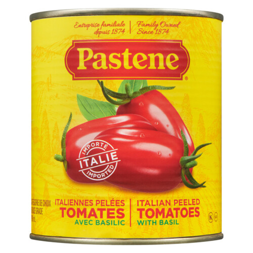 Pastene Italian Tomatoes With Basil Leaf 796 ml