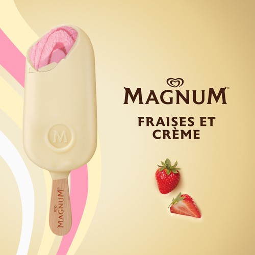 Magnum Ice Cream Bar Strawberries & Cream 3 x 100 ml Bars