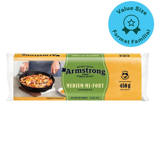 Armstrong Cheddar Cheese Medium Value Size 450 g