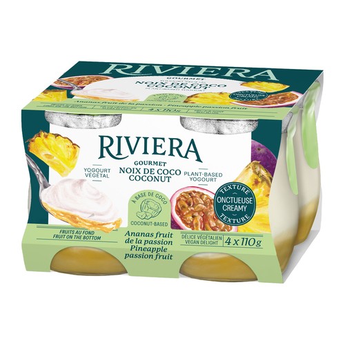 Riviera Yogurt Fruit On The Bottom Pineapple Passion 4 x 110 g