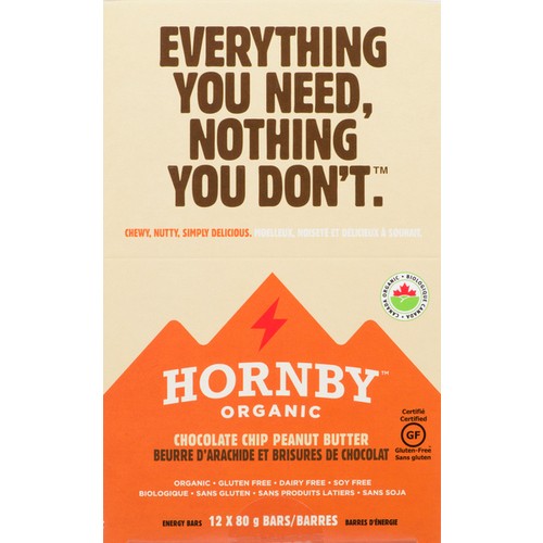 Hornby Island Gluten-Free Energy Bar Peanut Butter Chocolate Chip 12 X 80 g