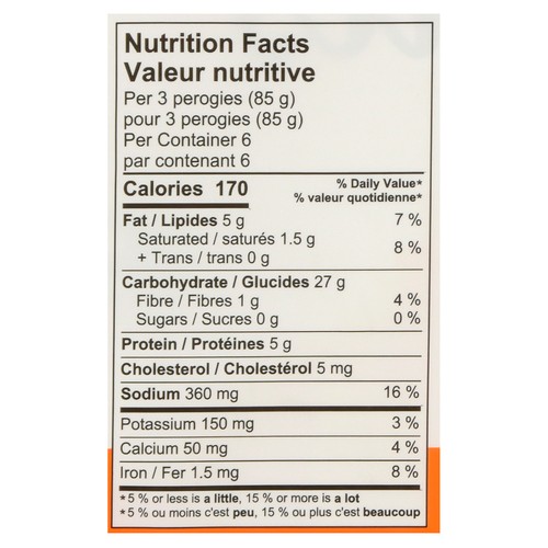 Pelmen Frozen Perogies Potato With Cheddar Cheese 500 g