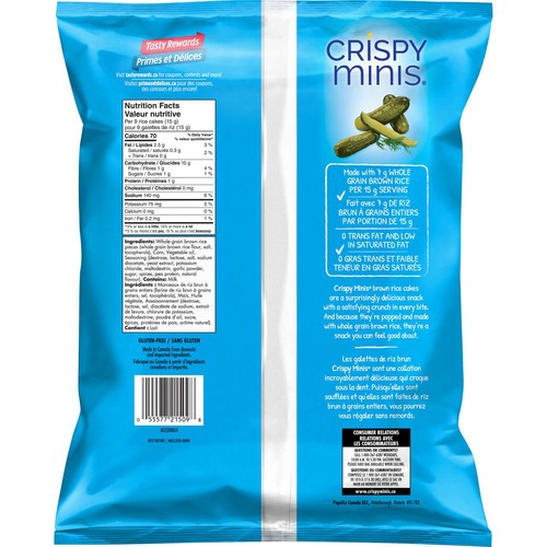 Quaker Crispy Minis Crunchy Dill Family Size 215 g