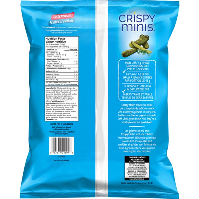 Quaker Crispy Minis Crunchy Dill Family Size 215 g - Voilà Online ...