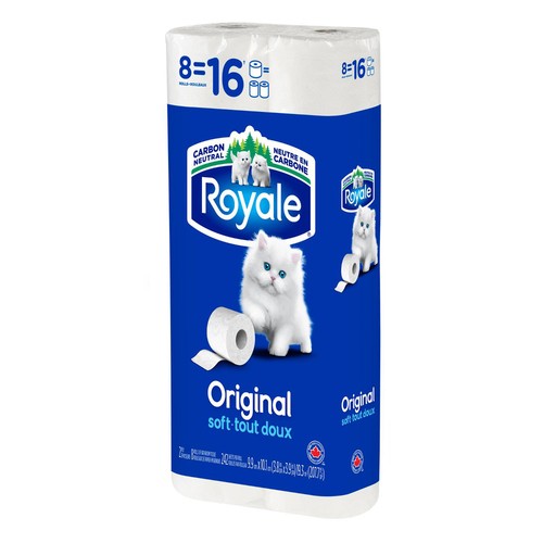 Royale Toilet Paper Original 2-Ply 8 Rolls x 242 Sheets 