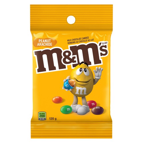 M&M's Milk Chocolate Candies Peanut Sharing Bag 120 g