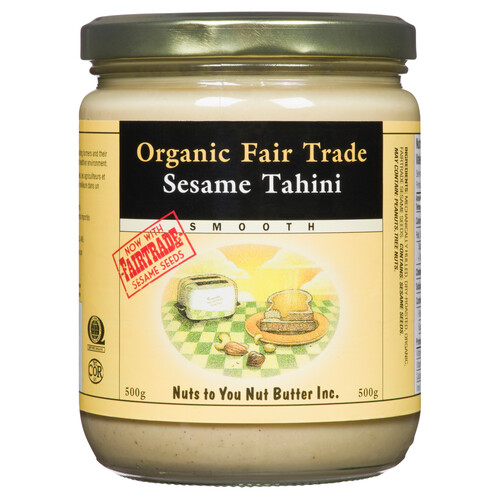 Nuts To You Nut Butter Organic Sesame Tahini Smooth 500 g