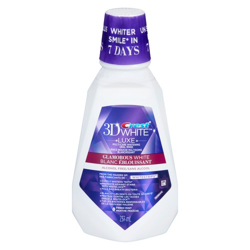 Crest 3D Luxe Mouthwash Glamorous White Fresh Mint 237 ml