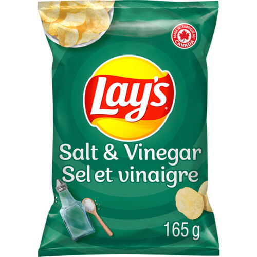Lay's Salt & Vinegar Flavoured Potato Chips 165 g