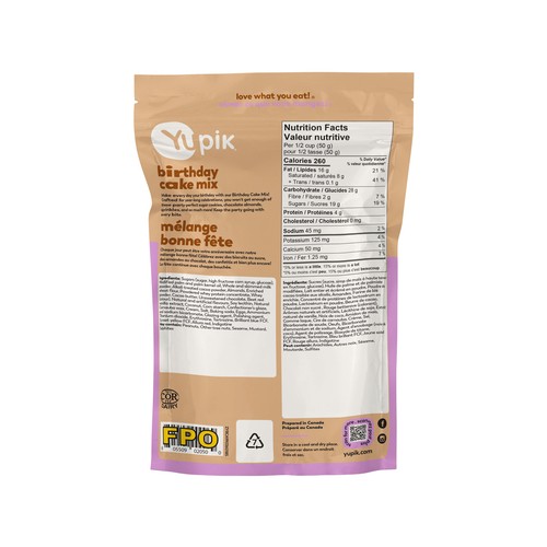 Yupik Snack Birthday Cake Mix 185 g