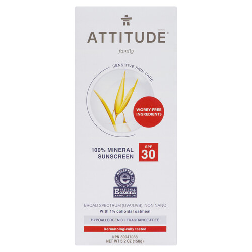 attitude mineral sensitive skin sunscreen