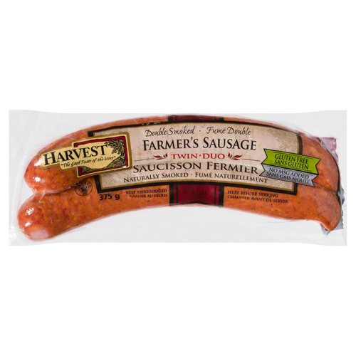 Harvest Meats Double Smoked, Twin Stick Farmer Sausage 375 g