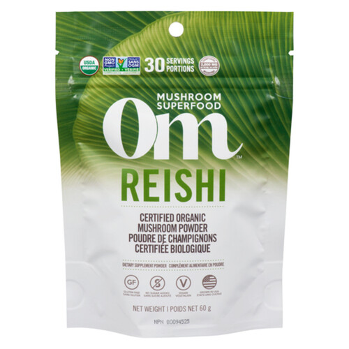 Om Mushroom Superfood Gluten-Free Mushroom Powder Reishi 60 g 