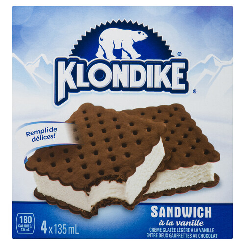 Klondike Vanilla Ice Cream Sandwich Light 4 X 135 ml