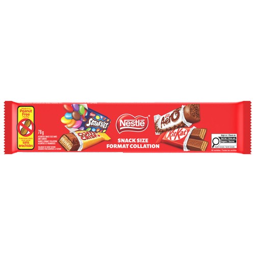 Nestle Kitkat, Aero, Smarties, Coffee Crisp Snack Size 78 g