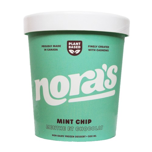 Nora's Non-Dairy Frozen Dessert Mint Chip 500 ml