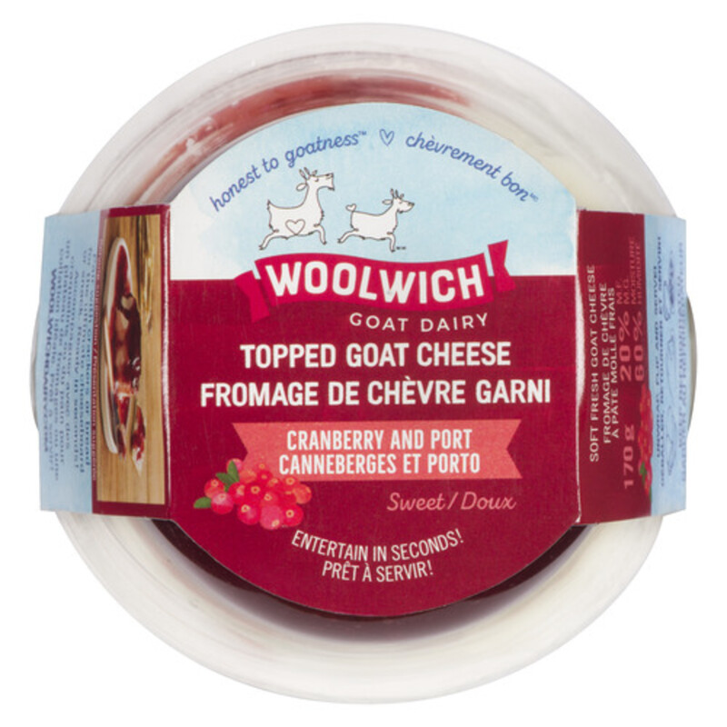 Woolwich Dairy Goat Cheese Cranberry Port 170 g Voilà Online