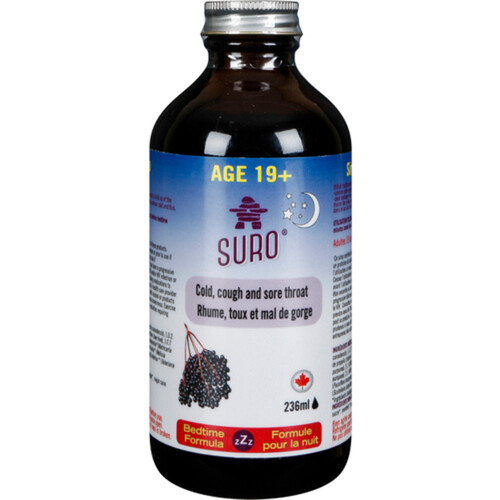 Suro Elderberry Syrup For Cold & Cough Age 19+ 236 ml Voilà Online