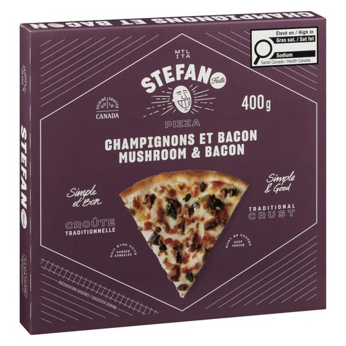 Stefano Faita Frozen Pizza Mushrooms & Bacon 400 g