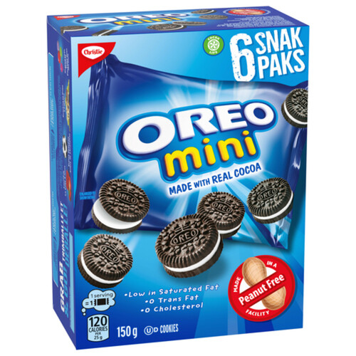 Oreo Peanut-Free Chocolate Sandwich Cookies Oreo Mini Original 150 g