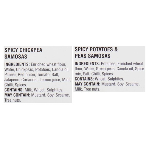 Brar's Superfan Gametime Frozen Samosas Spicy Chickpeas And Potato 630 g