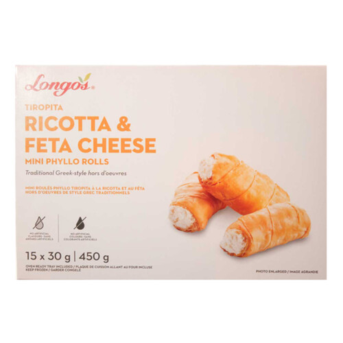 Longo's Frozen Tiropita Mini Ricotta & Feta Cheese 450 g