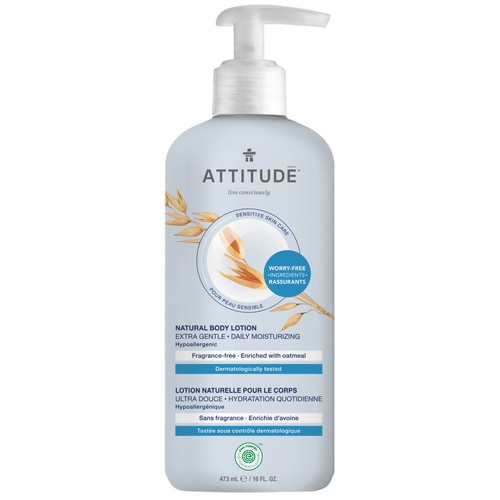 Attitude Sensitive Skin Body Lotion Extra Gentle Unscented 473 ml