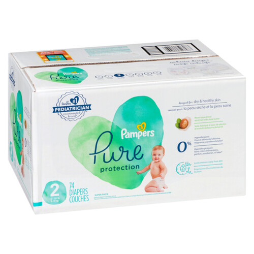 Pampers Pure Protection Diapers Size 2 74 Count